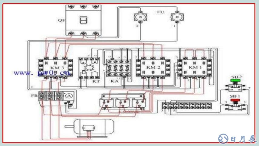 電機(jī)自耦降壓?jiǎn)?dòng)接線圖