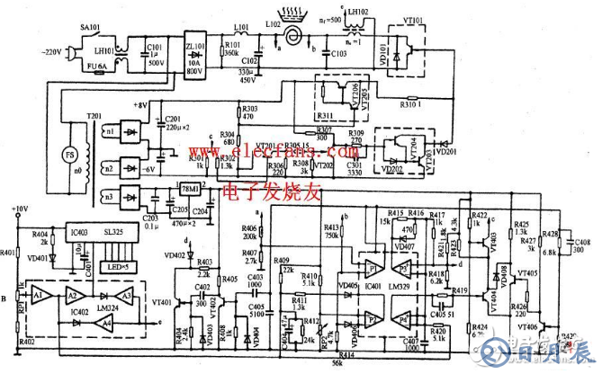 美的電磁爐電路圖大全(六款美的電磁爐電路設(shè)計原理圖詳解)