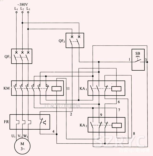 0547b4860e66f1dd14f3132130039419 用一只按鈕控制電動機(jī)啟停電路圖